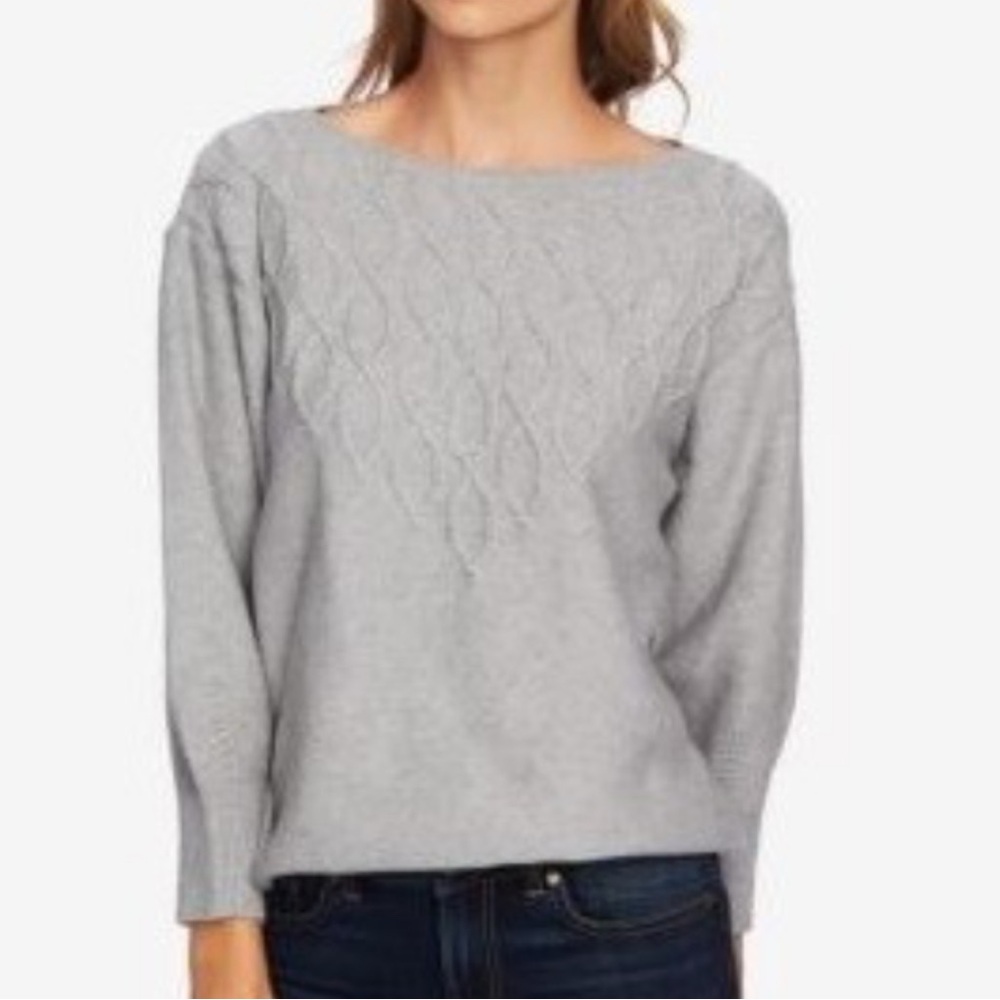 CeCe gray lightweight sweater.